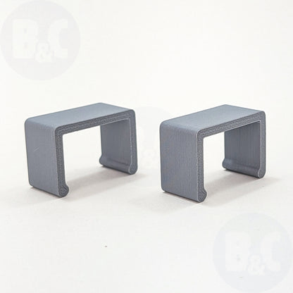 Fossil Grey Body Clips