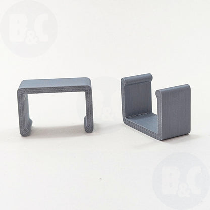 Fossil Grey Body Clips